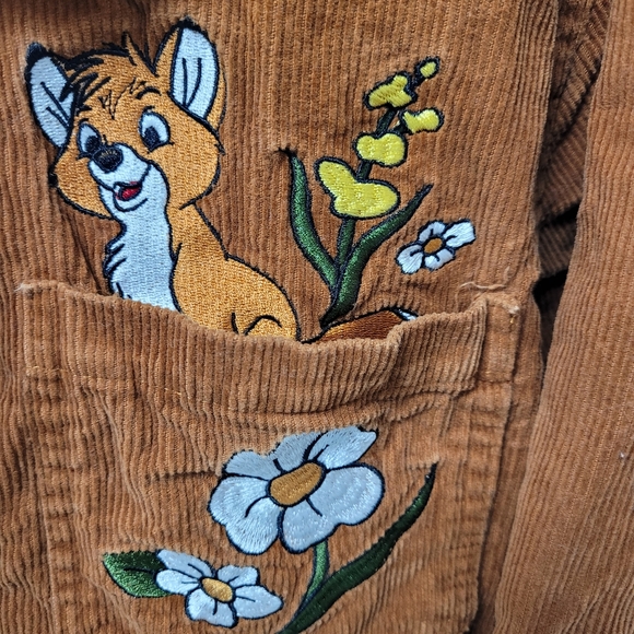 Disney Her Universe Fox and the Hound Brown Corduroy Button Up Jacket Size Mediu - Picture 3 of 6